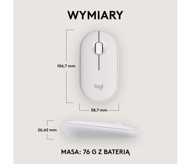 LOGITECH Mysz bezprzewodowa M350s 910-007013 biała - 1172757 - zdjęcie 13